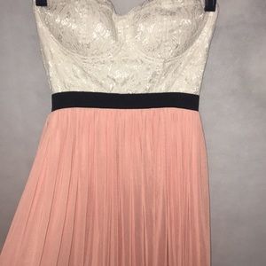 formal long strapless dress